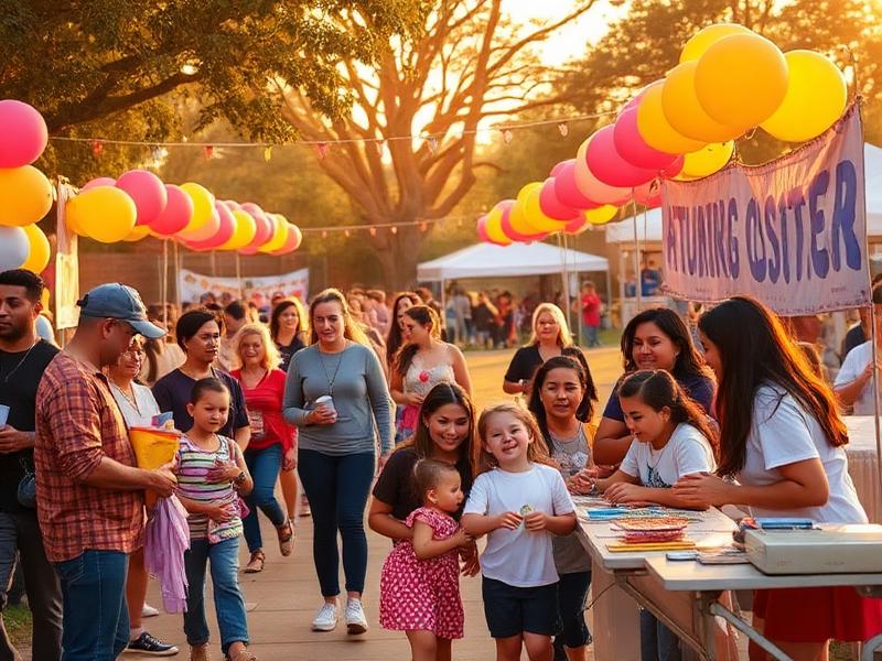 Community fundraiser event with families