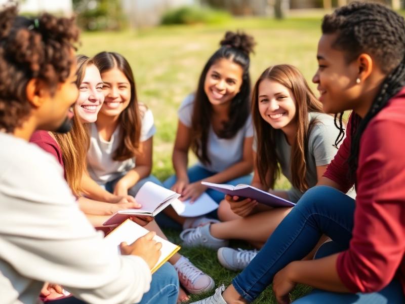 Mentorship circle on the grass